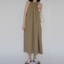 여성 린넨 원피스 오버핏 a라인 캐주얼 여자 봄 여름 가을 민소매 롱원피스 linen dress women XK0131