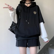 마법학교 스타일 투톤 기모 후드