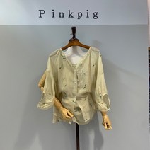 핑크피그 부케꽃자수 블라우스(PPA2BL2093)