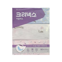 크리넥스/무색무향 미용티슈/각티슈/180매6입, 단품
