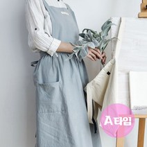 바이앤홈 예쁜 북유럽 원피스 주방 유치원 미용사 카페 바리스타 H형 앞치마, A타입, 다크그레이
