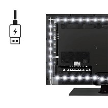 셀프설치 TV 백라이트 간접조명 LED 스트링 불끄기 은은한거실 안정성, 웜 화이트