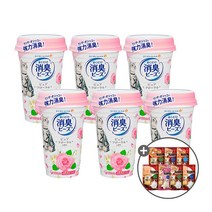 [LG유니참] 고양이 화장실 뿌려쓰는 비즈 탈취제 (퓨어 플로럴향) x 6개 + 미쓰보시 랜덤, 단품
