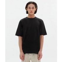 커스텀어클락 쿨 소프트 숏 슬리브 크루넥 니트 블랙 COOSKT010 반팔티