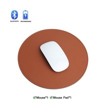 마우스 무선 유선 게이밍 usb 게임용 블루투스 4.0 무선 마우스 충전식 아크 터치 Mause 매직 울트라 얇은, 02 Mouse with Mouse Pad, 한개옵션1