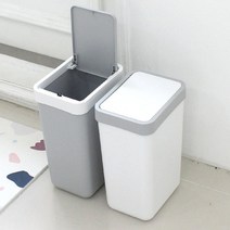 올리오 원터치 프리미엄 사각 휴지통 10L 1개, 화이트