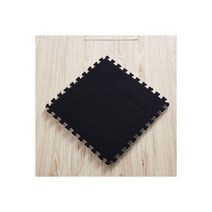 10개/대 30*30*1cm EVA 플러시 퍼즐 놀이 매트 따뜻한 거품 풍선 벨벳 카펫 장식 아이방 크롤링 장난감, black_30-30cm