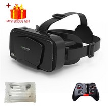 VR 헤드셋 vr 안경 컴퓨터 트래커 총 shinecon 3d 가상 현실 장치 헬멧 viar 렌즈 goggle for artphone 핸드폰 art with controller, 협력사, 상자 054 리모컨 없음