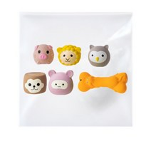 PETCA 동물 캐릭터 삑삑이 공, 6종 세트