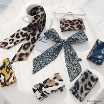 레오파드 트윌리 스카프쁘띠 스카프패션