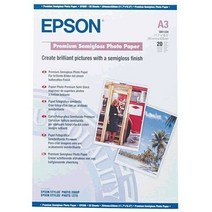 엡손 프리미엄 무광포토용지 A3 20매SO41334 865974724EA, 본상품선택