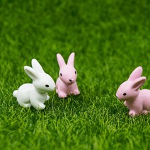 비오스 테라리움 동물 미니어쳐 산토끼 2P, 화이트