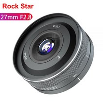 후지필름 Rock Star 27mm F2.8 후지 XF 캐논 EF-M 대형 조리개 고정 초점 렌즈 Sony E Nikon Z M4/3 Leica, 01 Black_02 SIGMA
