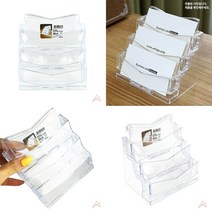 아이홀더 명함 3단 투명 아크릴명함꽂이 명함정리함 명함보관함 명함거치대