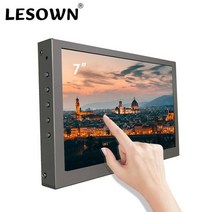 터치 스크린 7 인치 LCD 디스플레이 1024x600 HD IPS 휴대용 모니터 듀얼 스피커 포함 프리미엄 메탈 HDMI, 7in Monitor NO Tou
