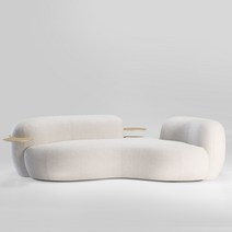 북유럽 거실 침실 서재 소파 모던 인테리어 쇼파 가벼운 프렌치 커브 와비 사비 스타일, 레귤러 스타일 - 램 벨벳(트레이 제외), 일치하는 페달