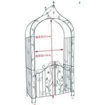 아치 화단울타리 포도나무 파고라 인테리어 넝쿨 장미, 오래된 흰색 [도어 포함] 스팟, 큰