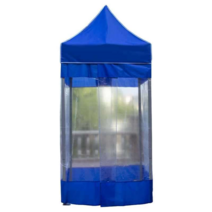 공사장 건설현장 간이 휴게실 쉘터 쉼터 천막 캐노피, 1.5x1.5M 투명 천 4개전면 및 후면도어