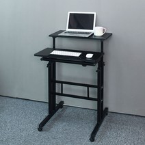 높이조절 각도조절 스탠딩 책상, 블랙60cm