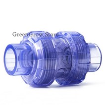 투명 UPVC 플랩 체크 밸브 수족관 탱크 PVC 유니온 조인트 산업용 물 파이프 비 리턴 1 개 20 63mm, Inner Dia 32mm_Transparent