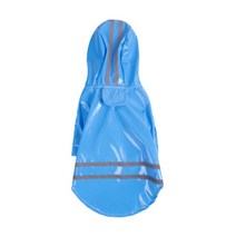 강아지 레인코트 비옷 자켓 애완동물 여름 야외 s-xl 까마귀 방수 pu 개 고양이, s, 푸른