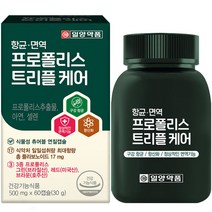 그린 프로폴리스 머빈스 츄어블 브라질 면역력 항산화 항균 구강 60캡슐, 1개