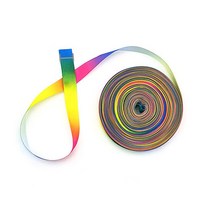 레인보우 포장실 청첩장 리본 수입 원단 포장 끈 19mm 구디백 띠지 꽃다발 부케 줄 공예 공단 꽃집 답례품 화이트데이 포장용 선물 카네이션 생일 케이크 재료 장식 타이 고급 롤