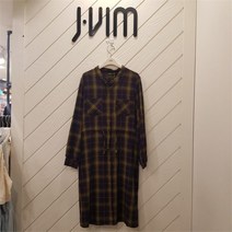 제이빔NC중앙로 SH02 플란넬 체크 스트링 롱원피스 JVOW20W31