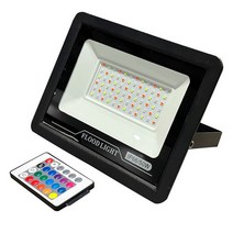 반사판RGB LED 투광 조명 100W 플러드 라이트 원격 제어 야외 벽 세탁기 램프 반사판 IP66 방수 정원 220V, 01 Black_02 30W_02 110V, 01 Black_02 30W_02 110V