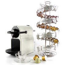 유니모던 돌체구스토 네스프레소 버츄오 커피 캡슐 거치대 홀더 보관함, 10번 (네스프레소) 회전형 타워 50구