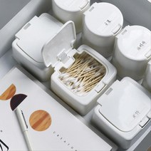 화장대정리 소품 면봉 사각보관함 2P 코파기 미용 여성 신생아 귀지 상처소독 클렌징 목욕 샤워, 1개