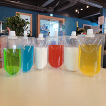 스파우트파우치 치어팩 200ml 300ml 9파이 15파이 육수보관팩 일회용 휴대용 일회용주스팩 일회용음료팩 일회용음료포장용기, 옵션04. 300ml/15파이
