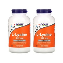 나우푸드 엘라이신 L-리신 500mg 캡슐 250개입 [2통] L-Lysine