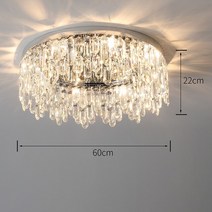 실링팬 미니실링팬 씰링팬북유럽 모던 스타일 크리스탈 천장 샹들리에 LED 럭셔리 분위기 라운드 거실 다, 03 A3_01 3 colors Led