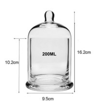 캔들만들기재료 캔들유리용기 소이캔들만들기 DIY양초용 유리 병 1 개 돔 Cloche 벨 항아리 향기로운 만들, 09 200ML-Clear