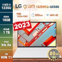 LG전자 2023년형 그램15 15ZD95Q-GX56K 윈도우탑재, WIN11 Home, 16GB, 1TB, 코어i5, 화이트
