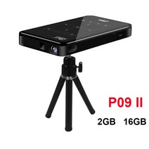 빔 프로젝트 프로젝터 홈 시어터 비디오 미니 야외 무선 레이저 무비 캠핑 강의 dlp 휴대용 p09 ii 스크린 안드로이드 9.0 4k wifi 블루투스 비머 시네마, 블랙 2기가바이트 16기가바이트, 영국 플러그