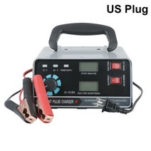 5 단계 전원 펄스 수리 충전기 자동 배터리 12V/24V 디지털 LCD 디스플레이 자동차 트럭 보트 오토바이 400W, 400W US Plug