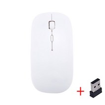 캐드마우스 무소음 초박형 USB 광학 무선 마우스 게이머 2.4G 수신기 슈퍼 슬림 게임용 컴퓨터 PC 노트북, 03 01, 한개옵션1