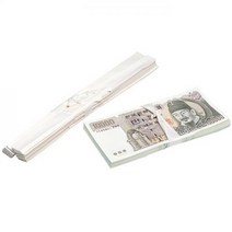 돈띠 (일반 돈 묶는 종이 100매) 돈띠지 지폐 현금 묶음 무지 문구 정리 은행 금액, 본상품