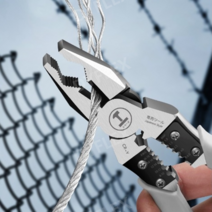 힘절약 펜치 다기능 뺀지 특수 와이어 강철 전기 기사 공구 니퍼, 10인치다기능바이스