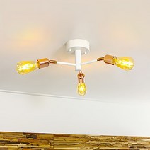 제우스 3등 인테리어 방등 직부형/KC인증, 화이트