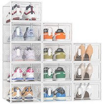 SIMPDIY 플라스틱 신발 박스 신발 상자 보관함Shoe Box 12 Pack