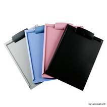 a4서류받침대 펜홀더클립보드 차트판 고급클립보드, 다크그레이