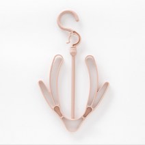 부자오빠 더블 후크 모자걸이 신발건조대(핑크), 1개