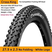 자전거부품Continental-Cross King 27.5 29 2.2 2.3 MTB 스틸 와이어 타이어 180tpi 산악 자전거 쉴드 월