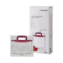 락앤락 손잡이 스탠딩 지퍼백 대형(2.6L) 10매 (LWP612), 없음