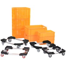 티렉스 알루미늄 앵글 달리 운반 주문제작, 550mm*450mm/무소음(4인치)