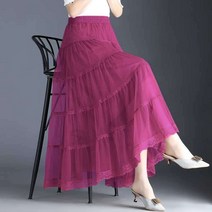 풍성한샤스커트 여름롱스커트 쉬폰 A라인스커트