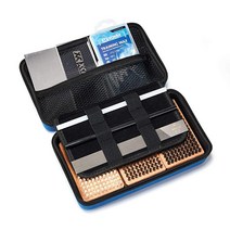 XCMAN 스키스노보드 왁싱튜닝 키트 왁스 브러시 박스 포함 여행보관용튜닝 도구가 단단한 상자 레드블루, Blue Box